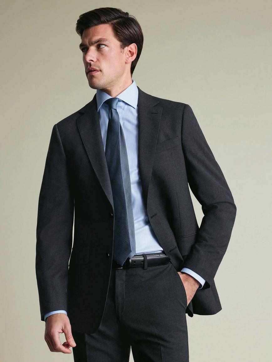 Non Iron Cotton Stretch Weave Slim Fit Shirt