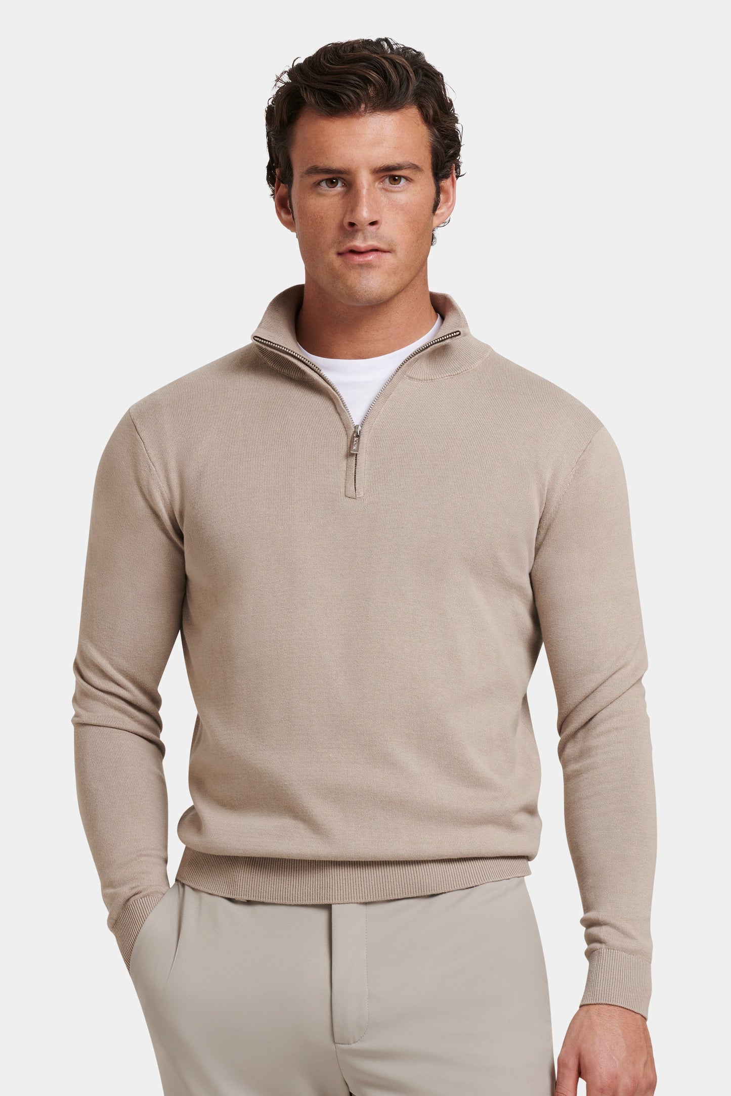 THE SANTONI QUARTER ZIP SWEATER