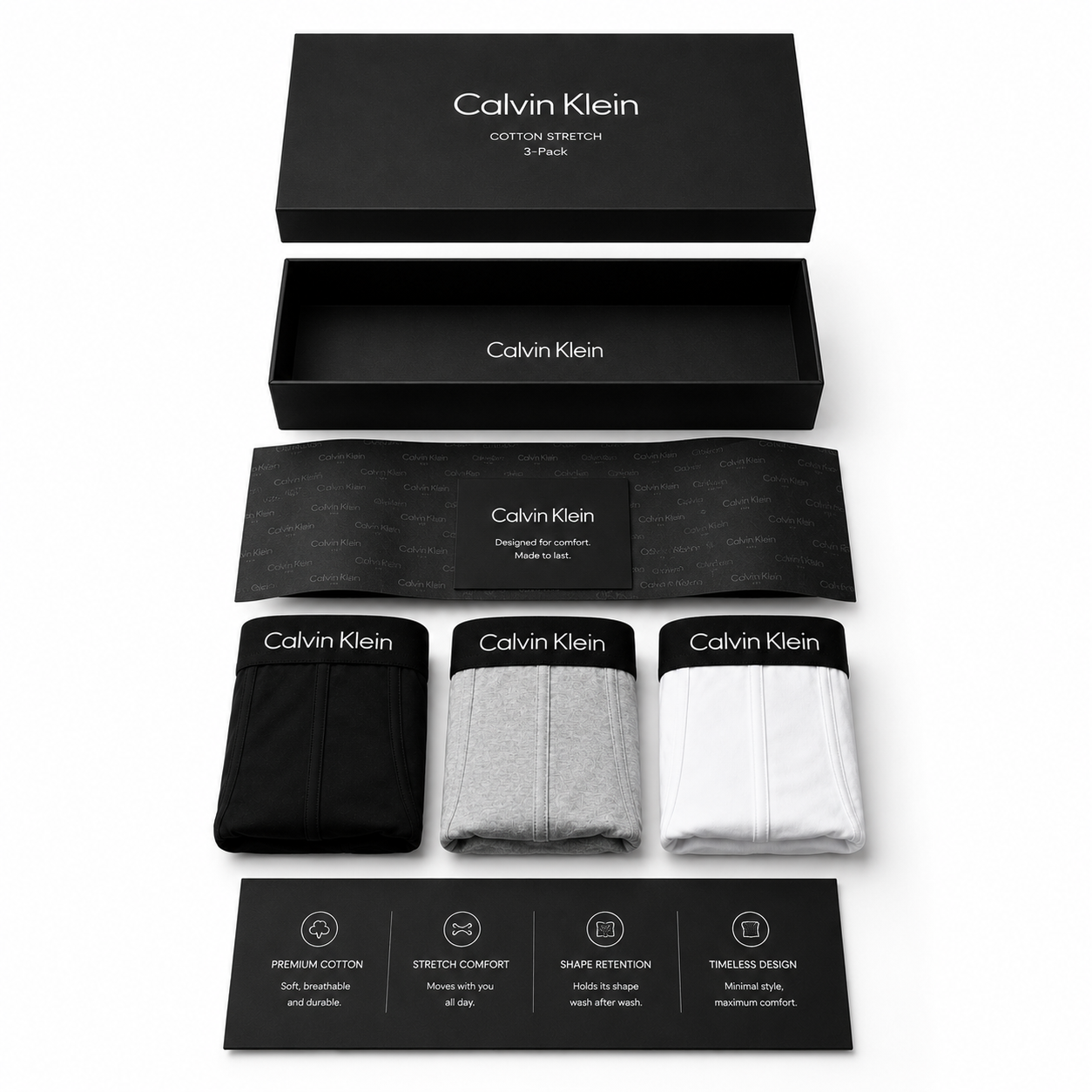 The Essential 9-Pack Cotton Stretch Trunks