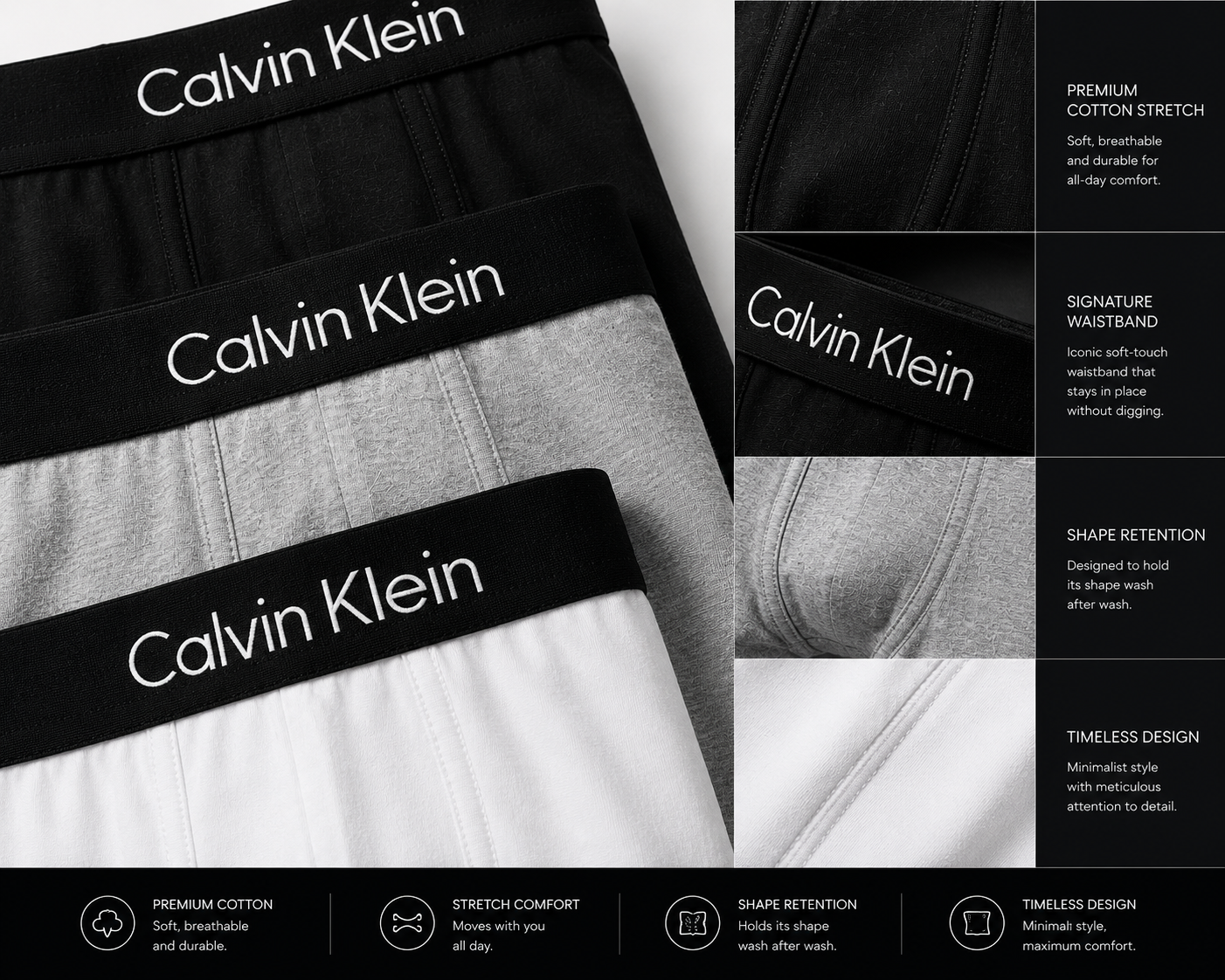 The Essential 9-Pack Cotton Stretch Trunks