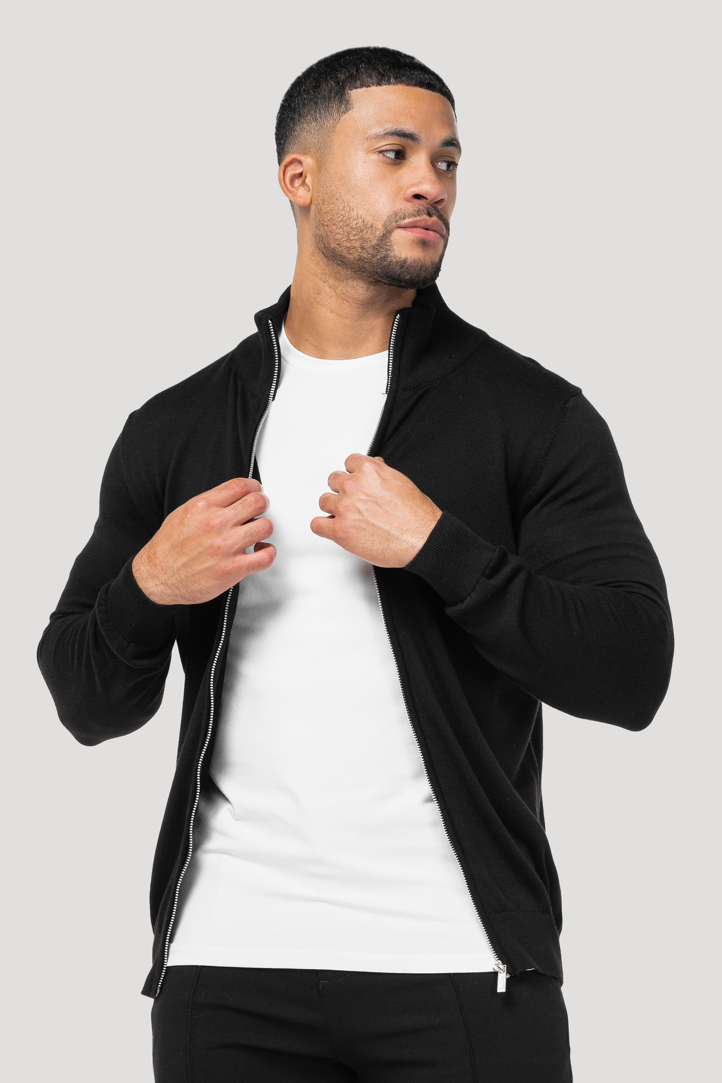 THE SANTONI FULL ZIP SWEATER