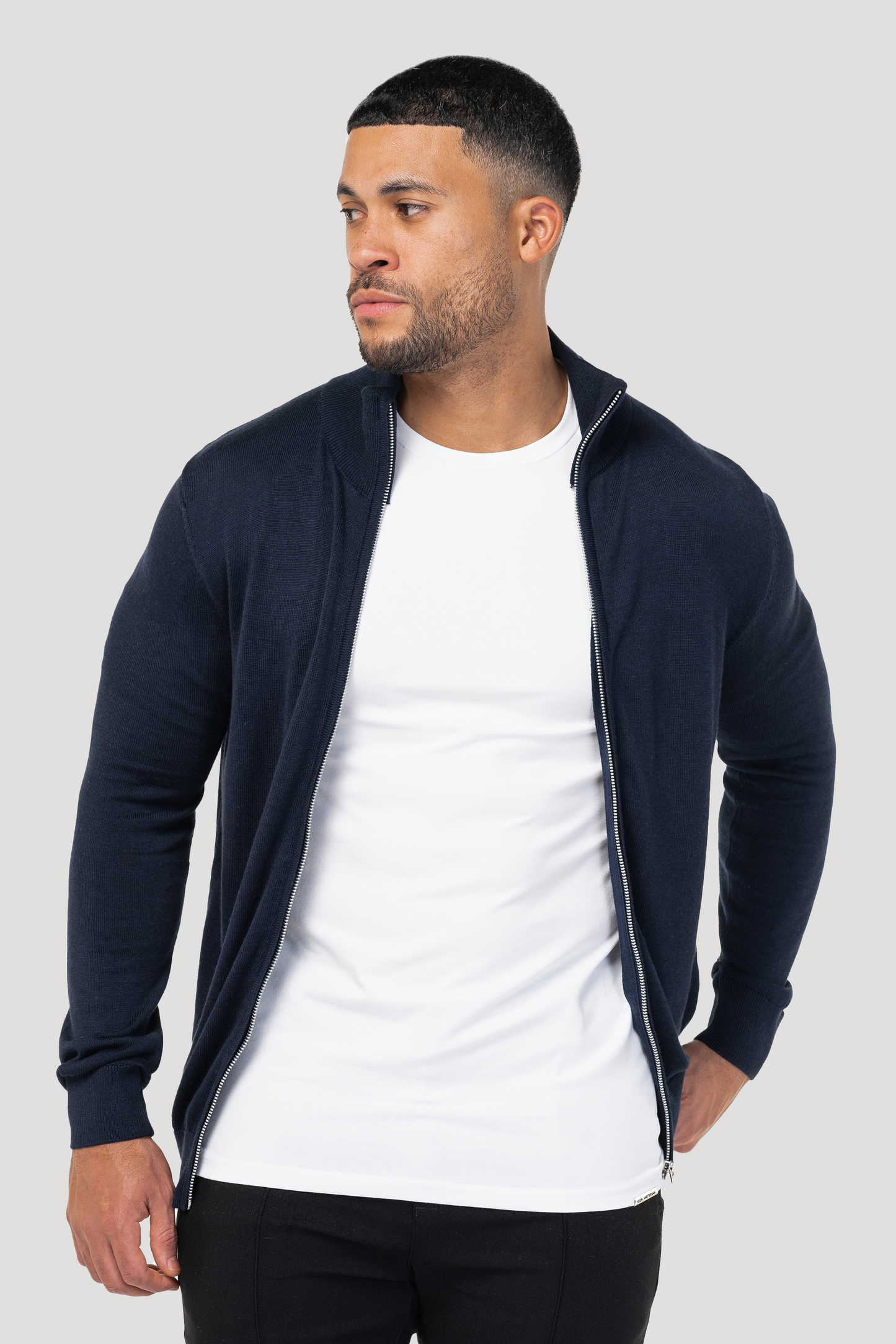 THE SANTONI FULL ZIP SWEATER